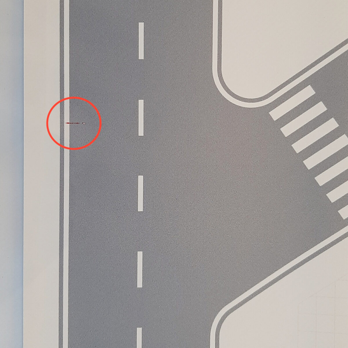 Exemple de défaut qualité mineur