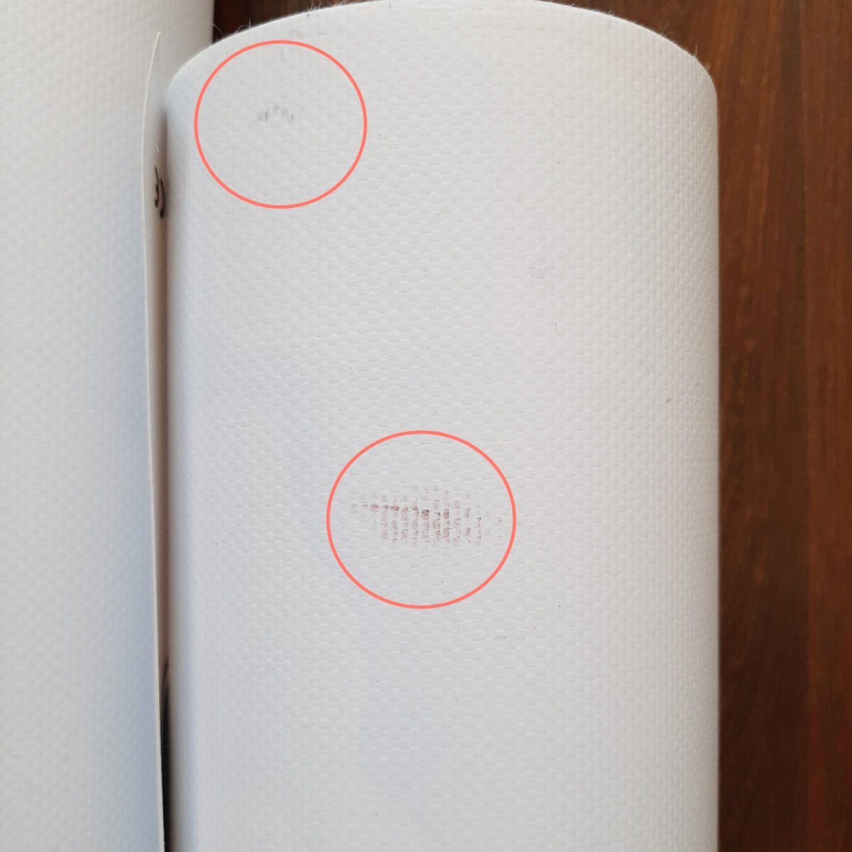 Exemple de défaut qualité mineur