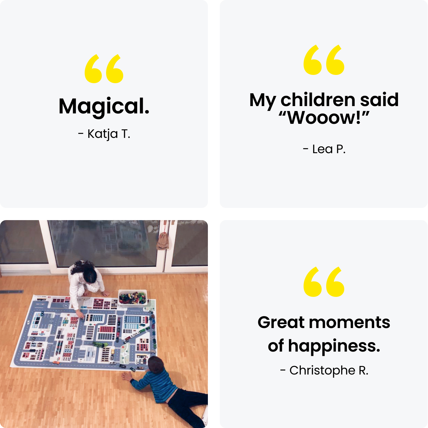 Customer testimonials